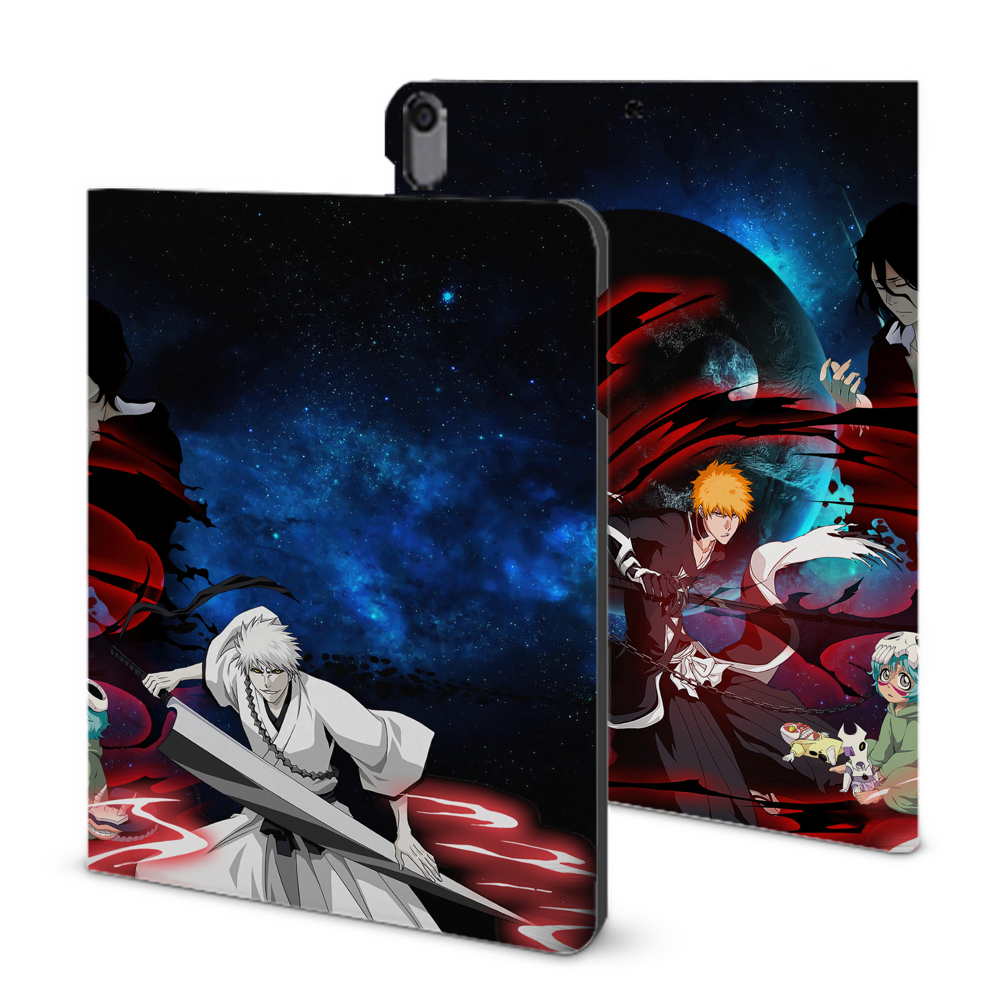 （画像用） ブリーチ BLEACH IPad ケース ブック型 PUレザー TPU 耐衝撃 軽量 薄型 ペン収納なし 全面保護 IPad 各モデル対応
